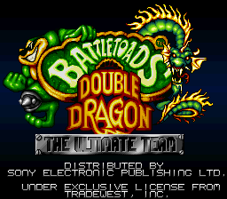 Battletoads & Double Dragon - The Ultimate Team (Europe) Title Screen